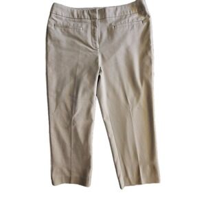 Chico's Capri Pants Women 0 Fabulously Slimming Khaki Cropped Trousers Stretch